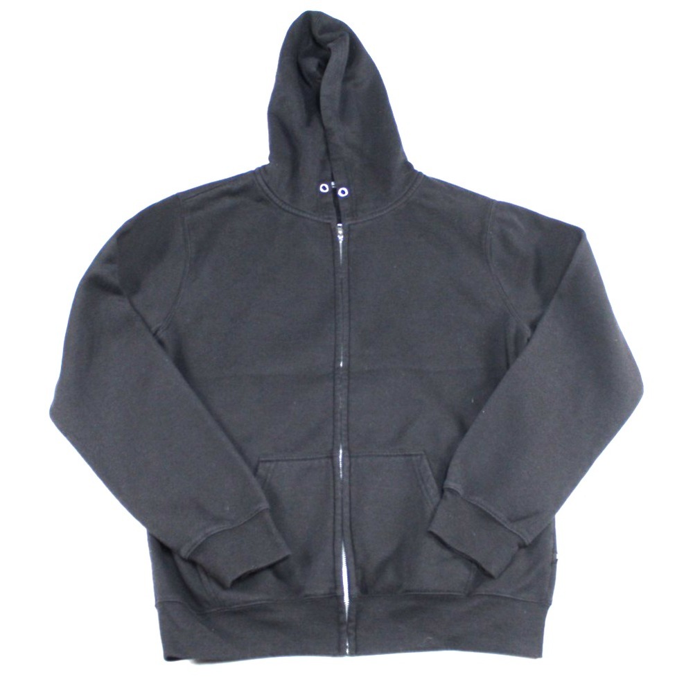 RSQ Men Black Sweater Full Zip Hoodie Long Sleeve Casual Size Large